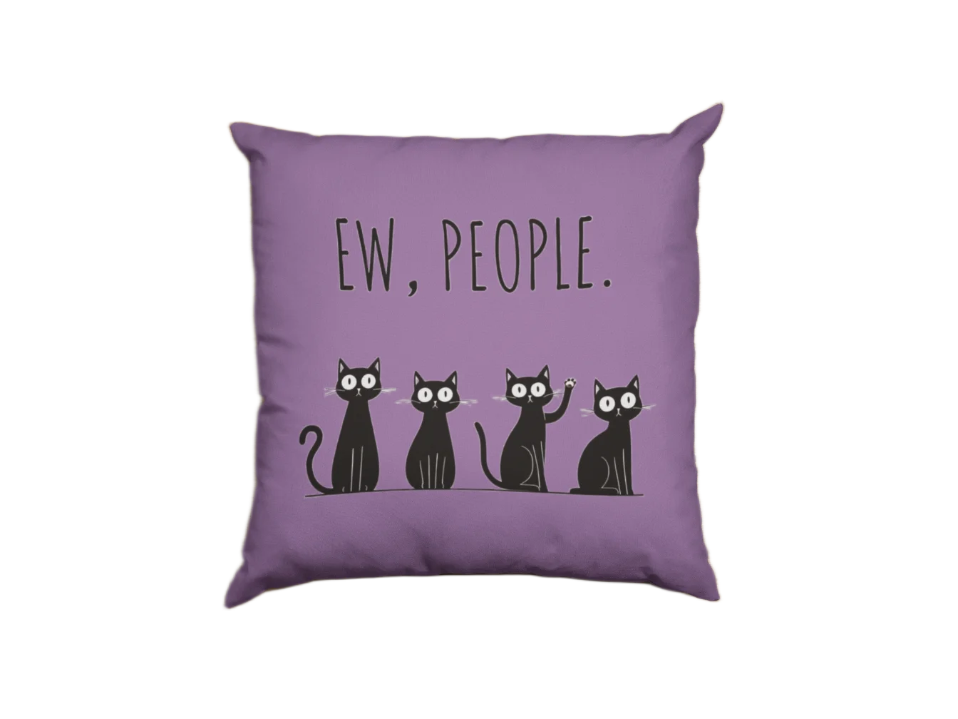 purple Void Cat Pillowcase for black cat lovers