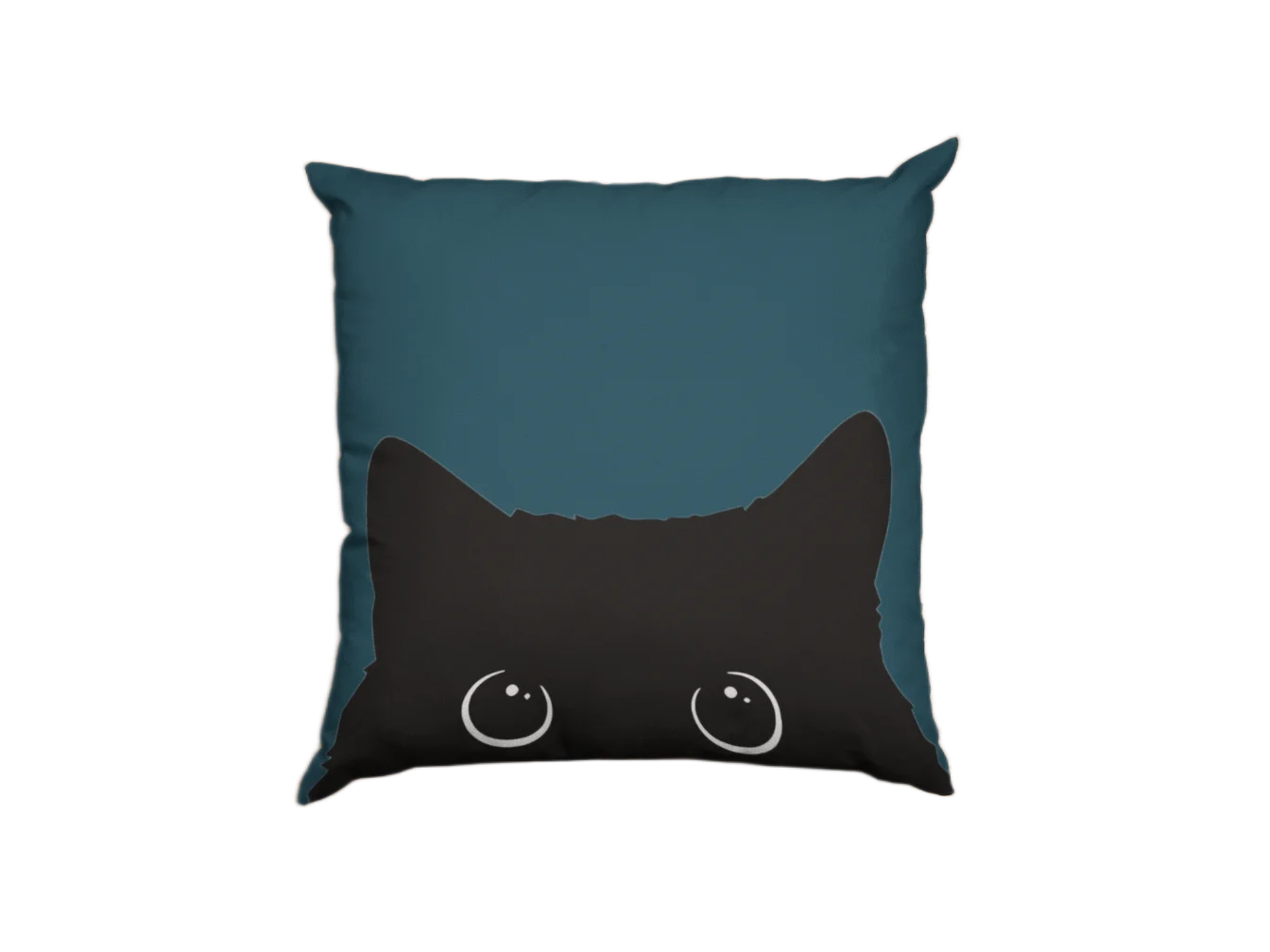green Void Cat Pillowcase for black cat lovers