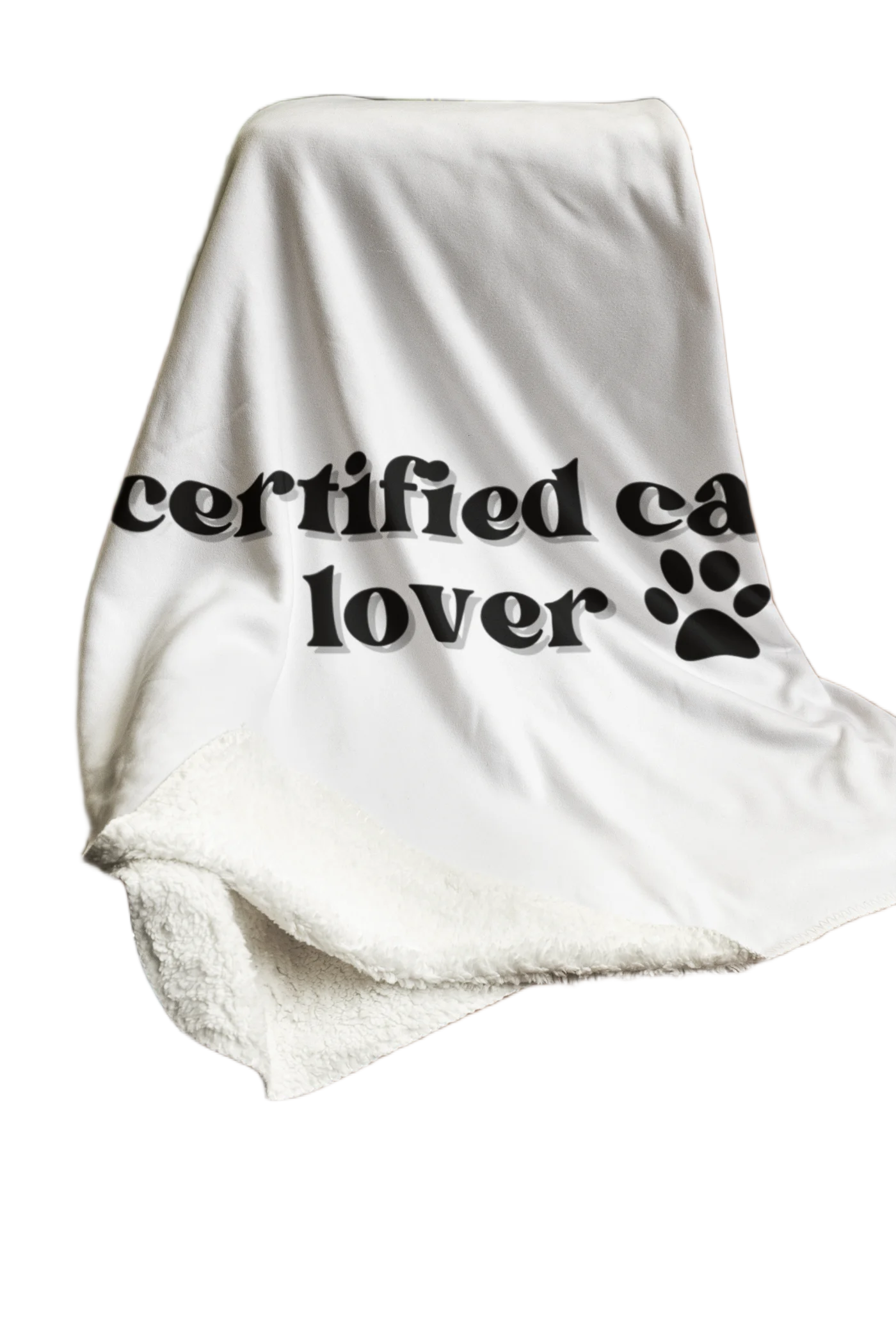 white flannel blanket for black cat lovers
