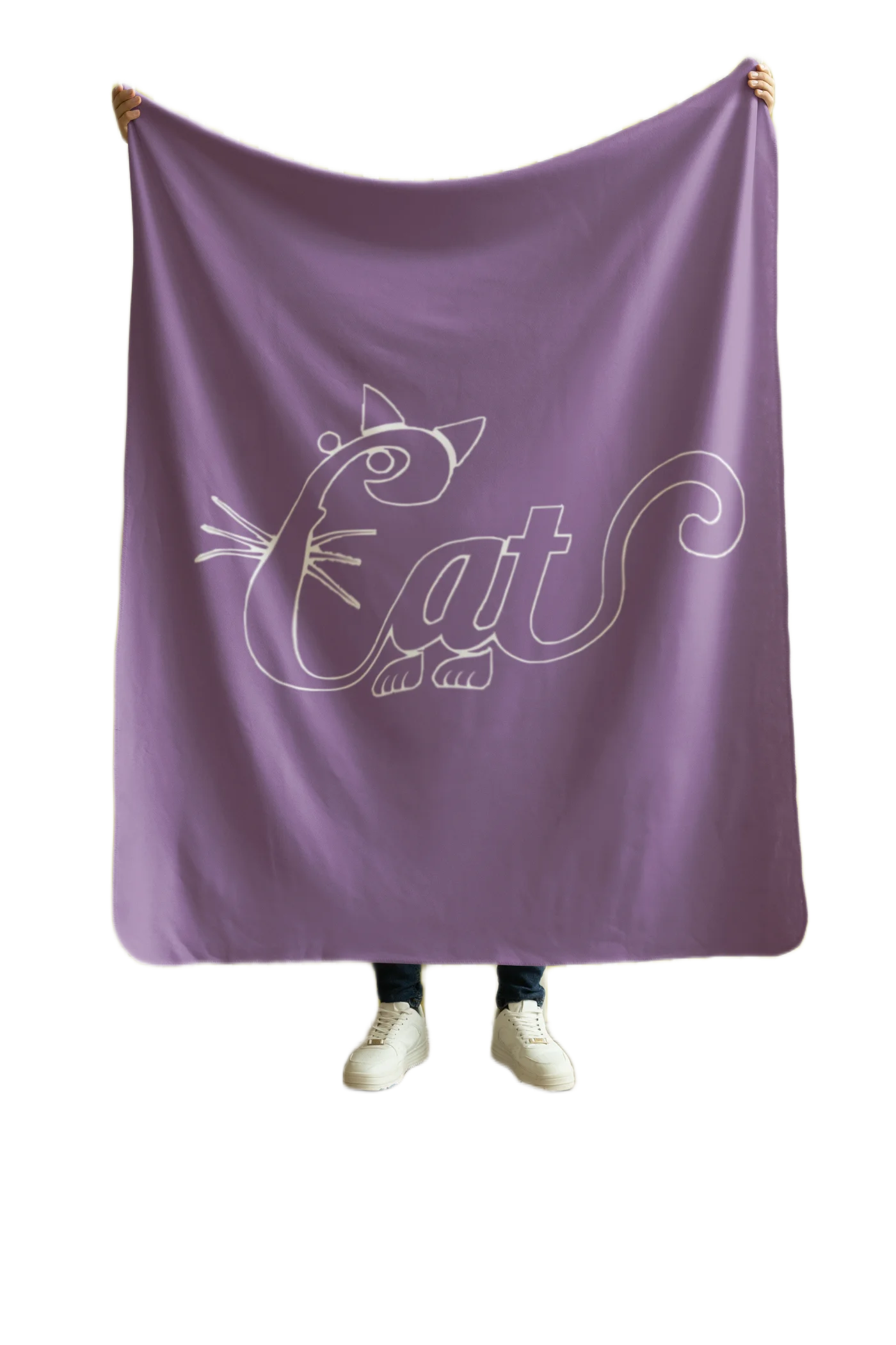 purple flannel blanket for black cat lovers