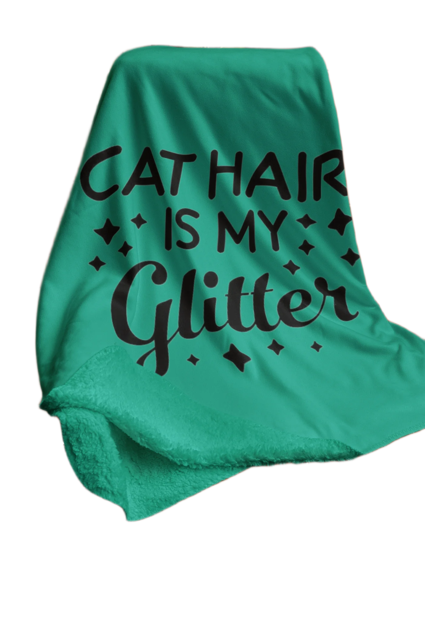 cat hair is my glitter blanket