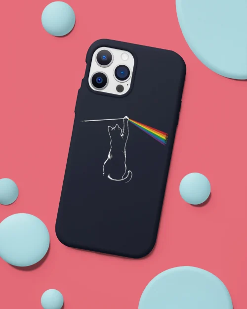 silicone tpu void cat lover phone case